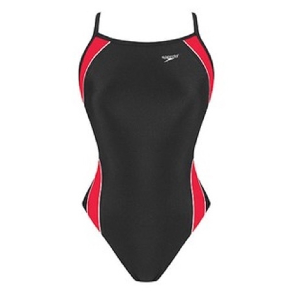 SPEEDO Racing One-Piece Swimwear In black/Red Size 6/32 - NWT